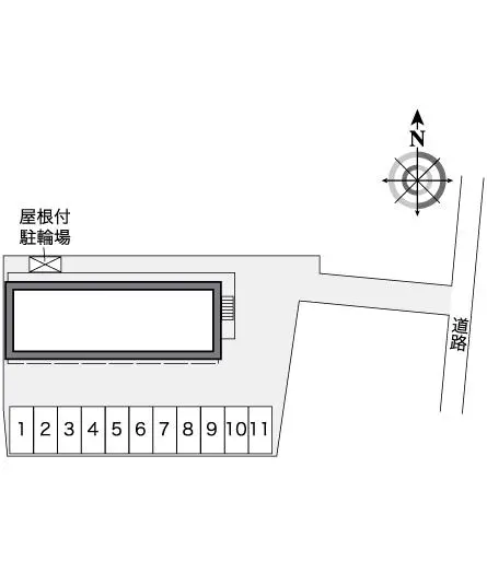 ★手数料０円★日立市中成沢町４丁目　月極駐車場（LP）